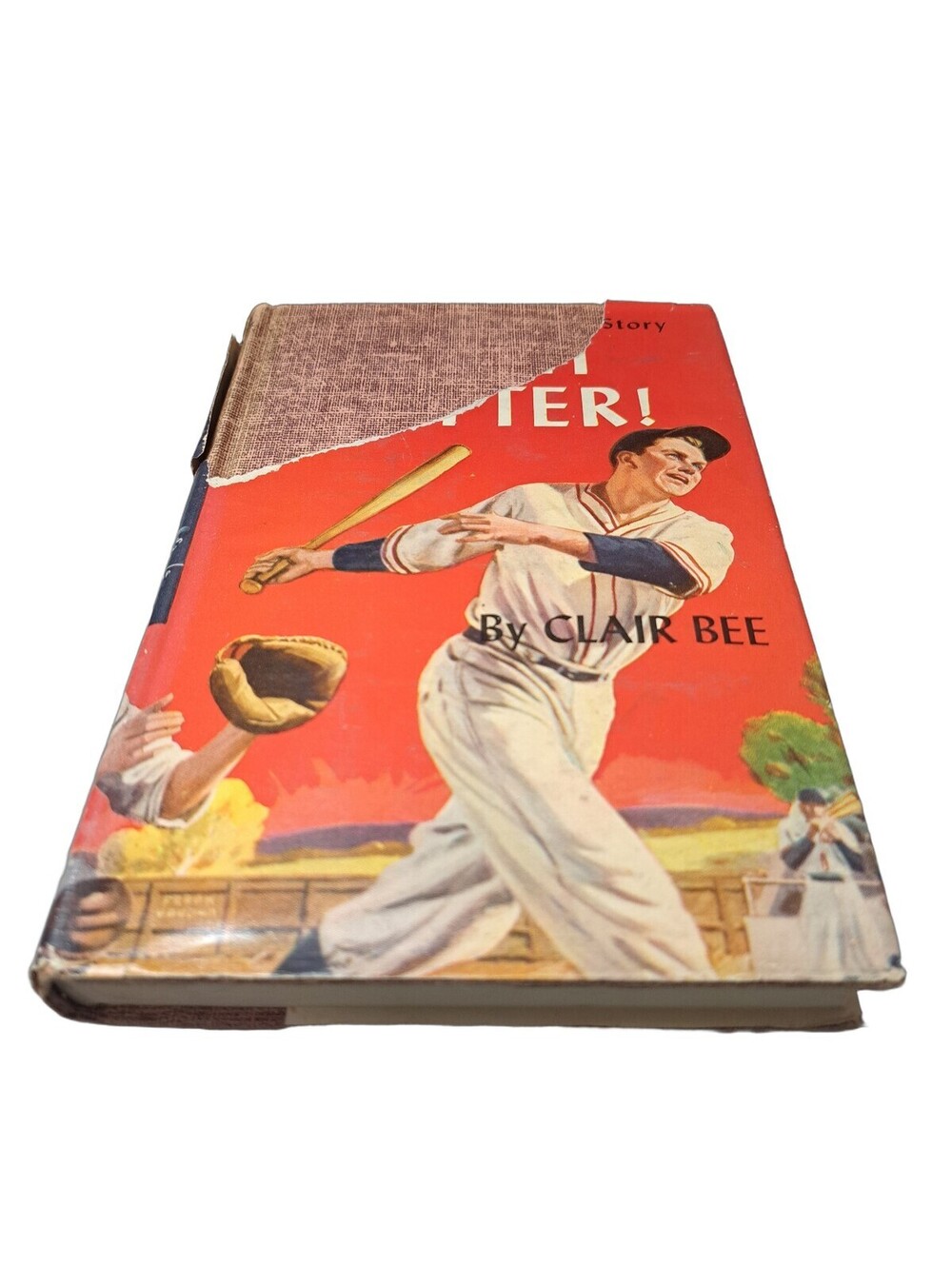 Vintage 1949 Clutch Hitter! A Chip Hilton Sports Story book by Clair Bee